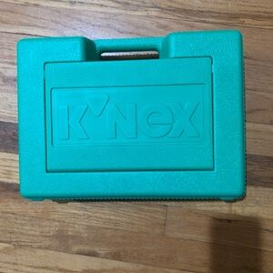 K'NEX Genuine Vintage EMPTY Storage Box Case. 14x10x4in Hard Plastic Green